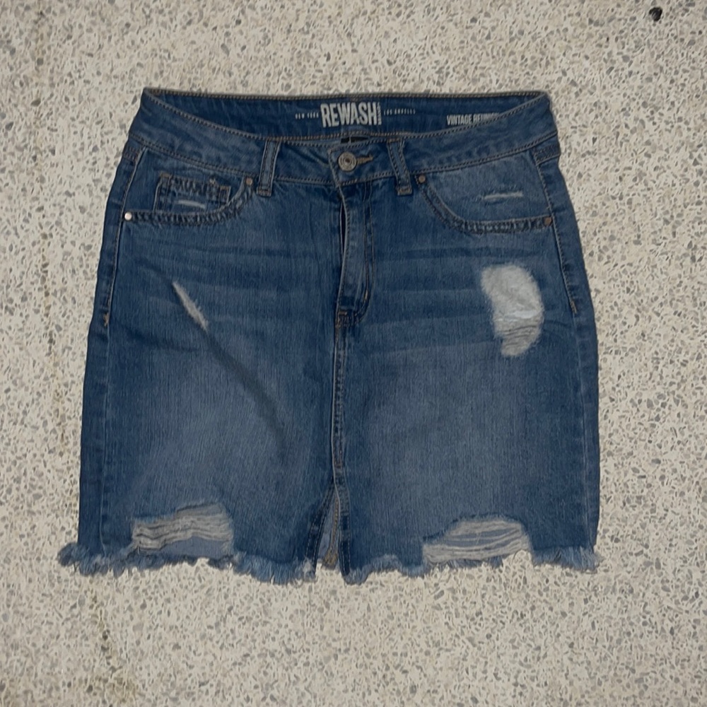 Jean mini skirt